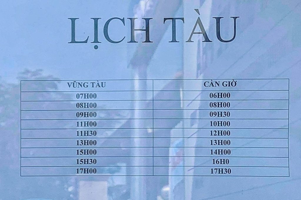 Lich Tau Pha Can Gio Vung Tau